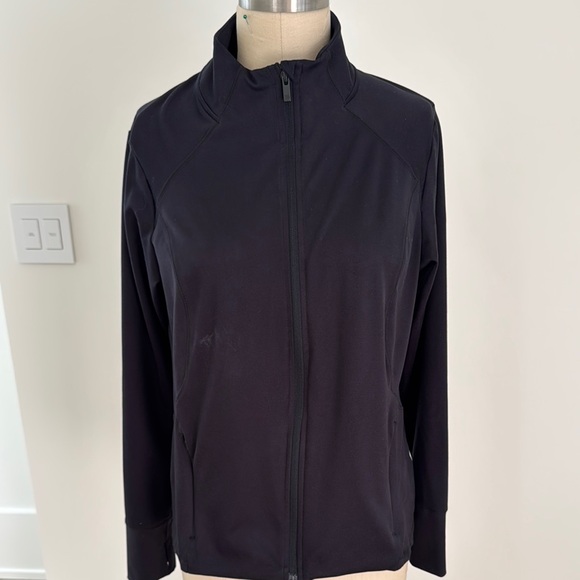 All in Motion Black Full-Zip Jacket Lightweight Casual - Picture 3 of 10